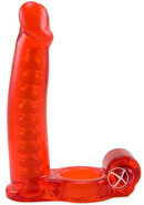 Dbl Penetrator Cockring - Red