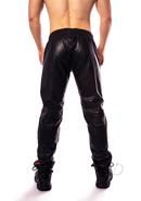 Prowler Red Leather Joggers Red Md(disc)