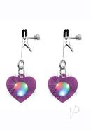 Charmed Light Up Heart Clamps Pur(disc)