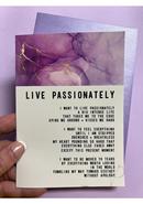 Live Passionately Greeting Card
